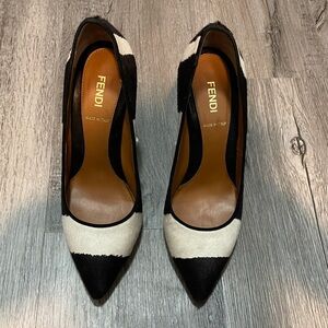 Fendi Zebra Print calf skin heels